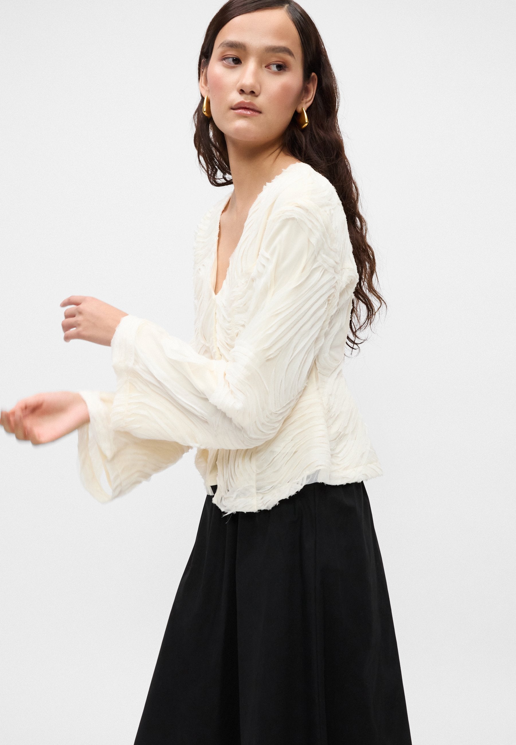 Gina Tricot SHAPED PUFF SLEEVE BLOUSE