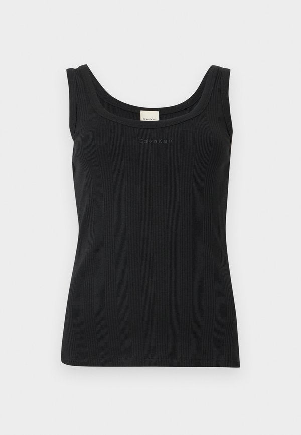 Calvin Klein VARIGATED NANO LOGO TANK - Top - black