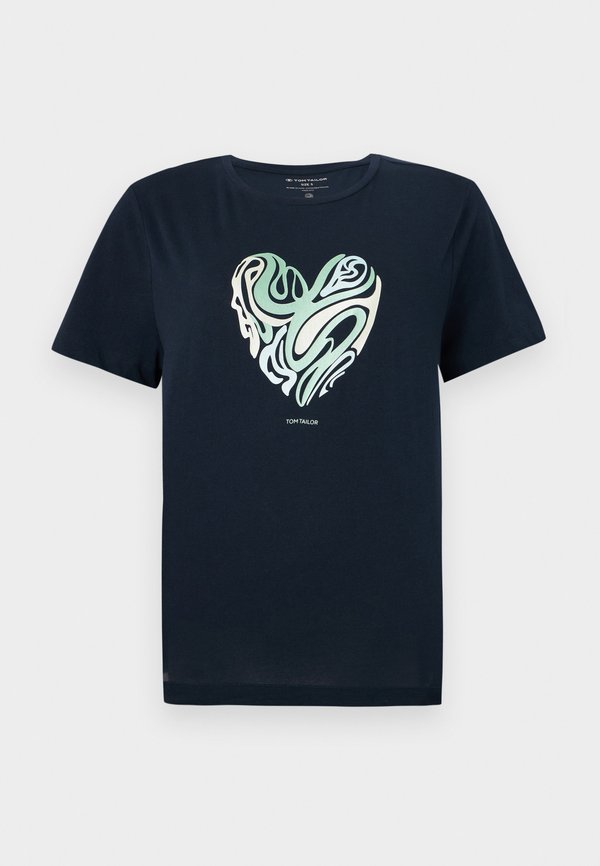 TOM TAILOR Print T-shirt - dark blue