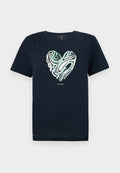 TOM TAILOR Print T-shirt - dark blue