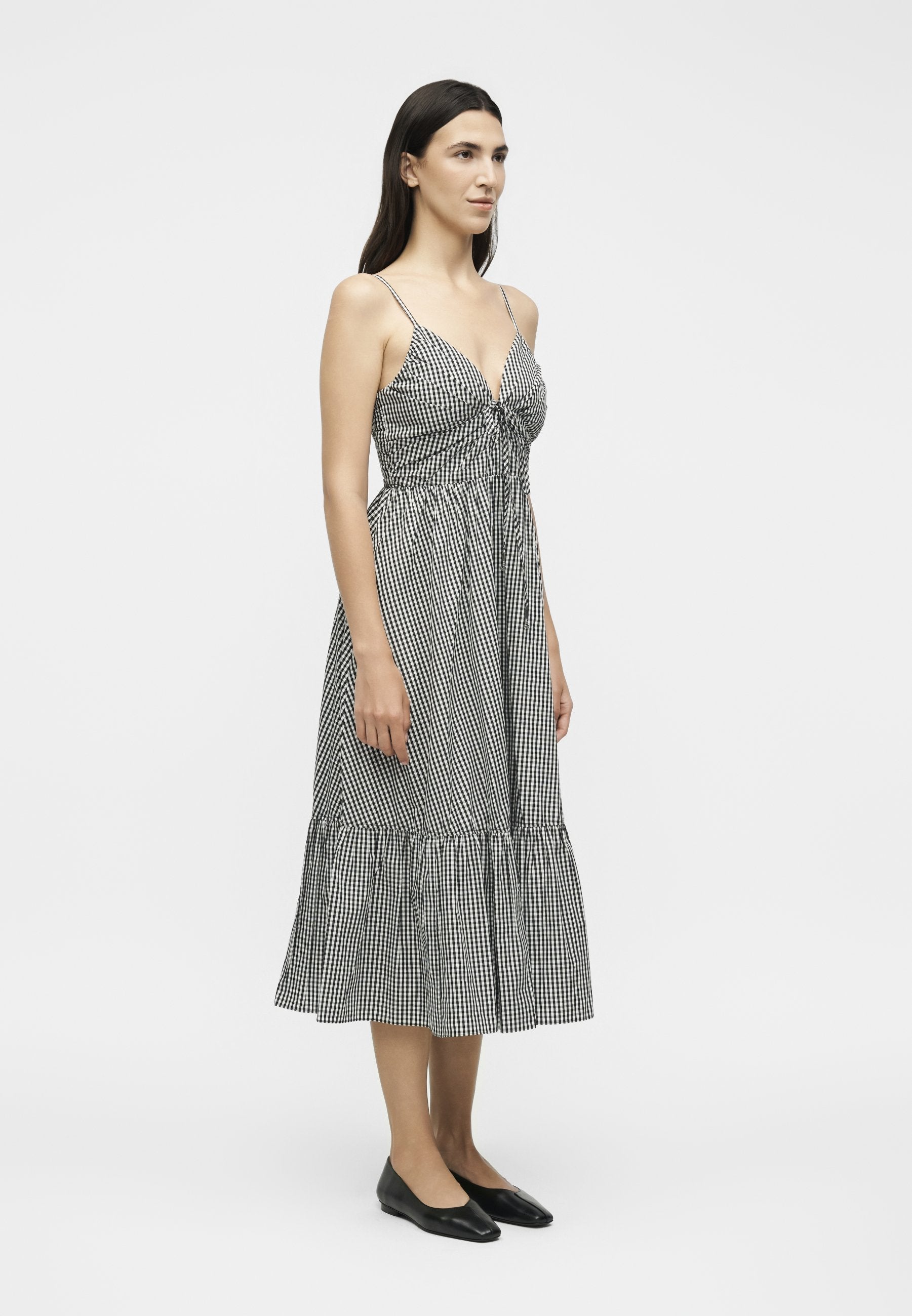 MICHAEL Michael Kors GINGHAM MIDI DRESS