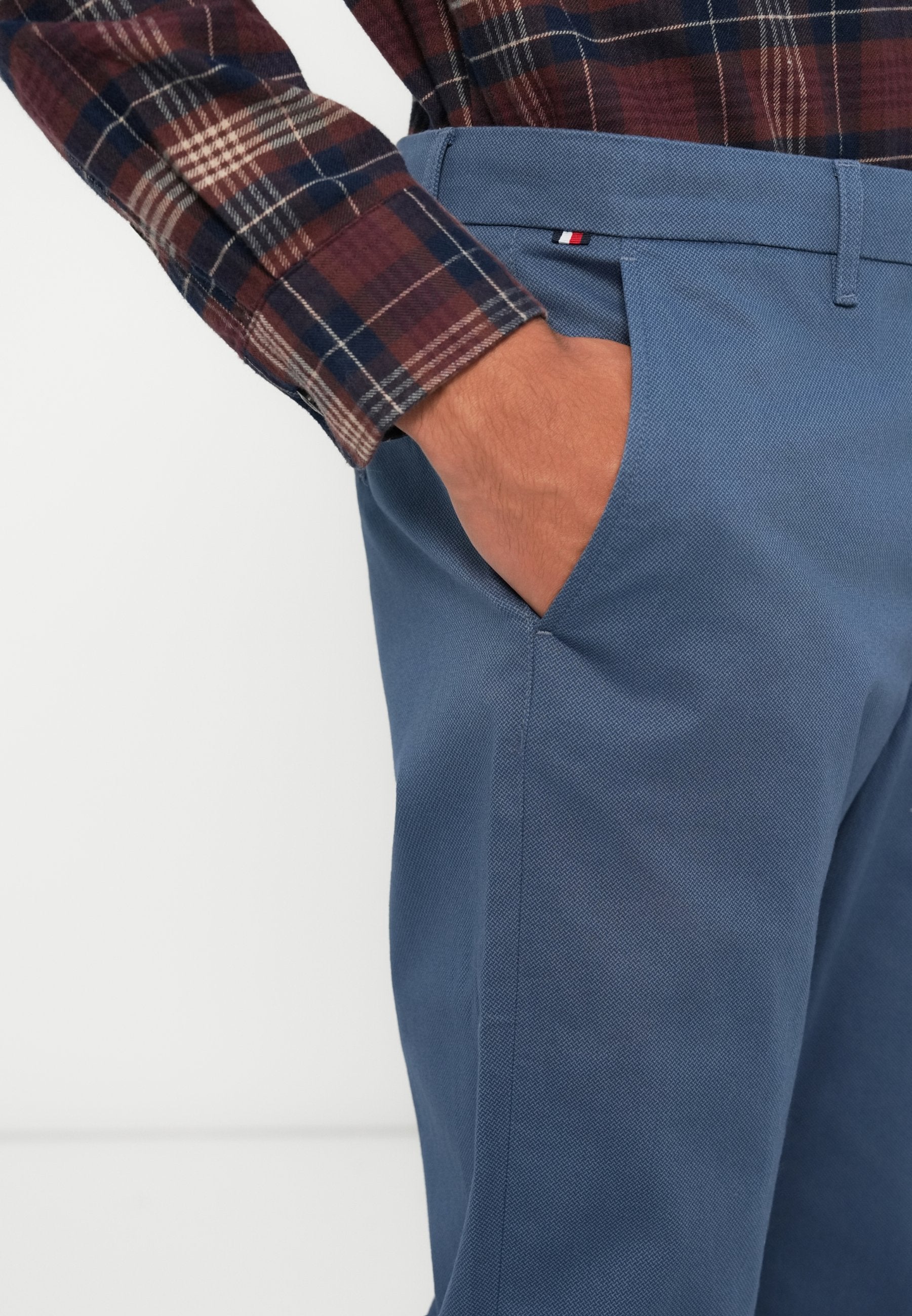 DENTON TEXTURED PRINT STRAIGHT LEG TROUSERS Media 6