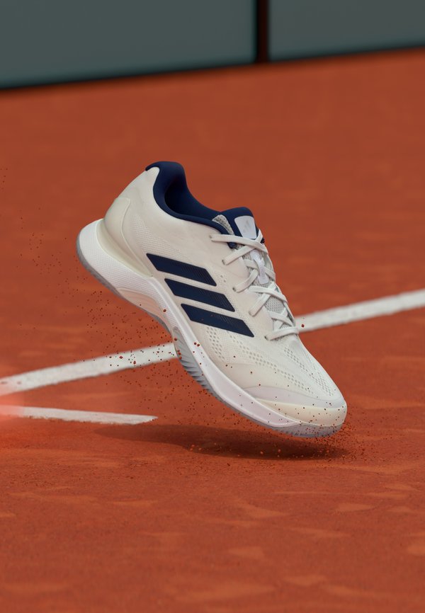adidas Performance AVACOURT 3 CL - Clay court tennis shoes - footwear white/dark blue/crystal sky