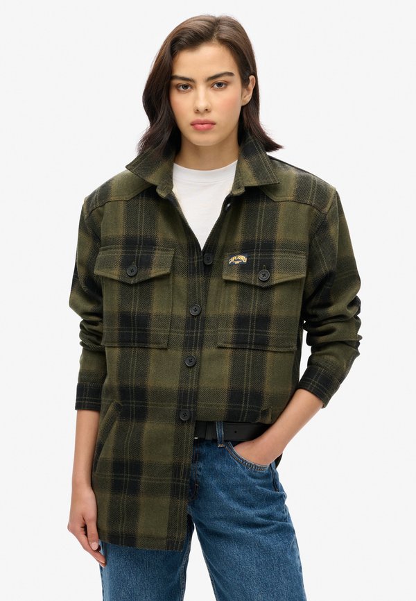 Superdry & Co CHECK OVER - Light jacket - roderick check olive