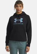 Under Armour RIVAL FLEECE SHIMMER - Hoodie - black