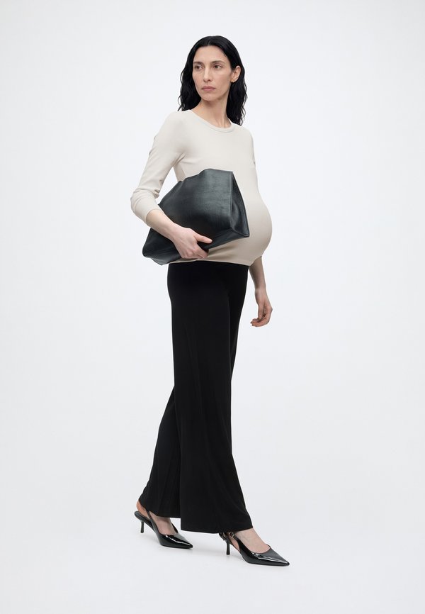 Vero Moda Maternity VMMCHLOE LONG SLEEVE TOPS PACK OF 2 - Long sleeved top - black pack:snow white