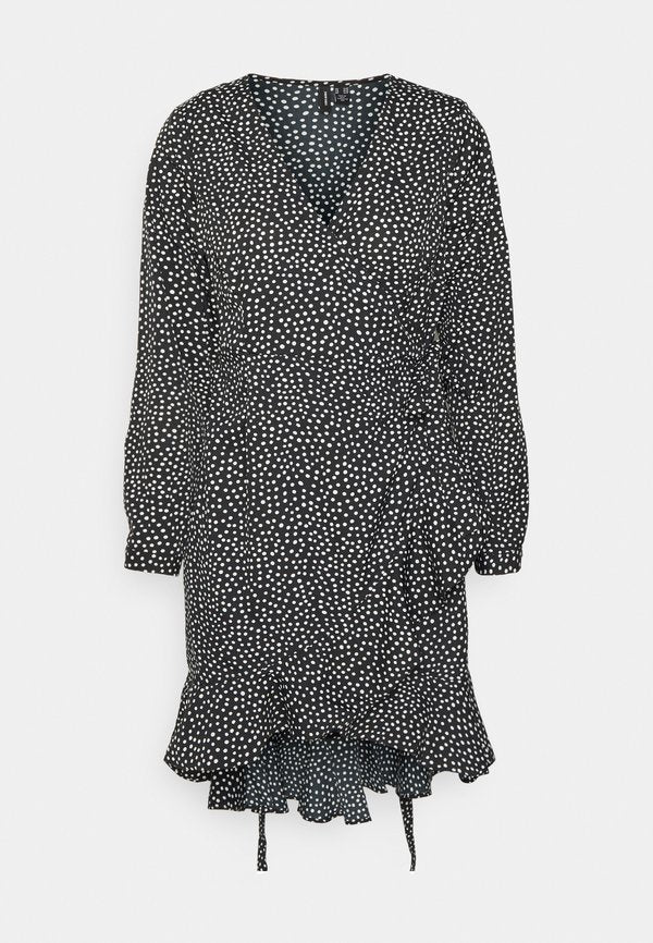 Vero Moda Petite VMHENNA WRAP FRILL DRESS