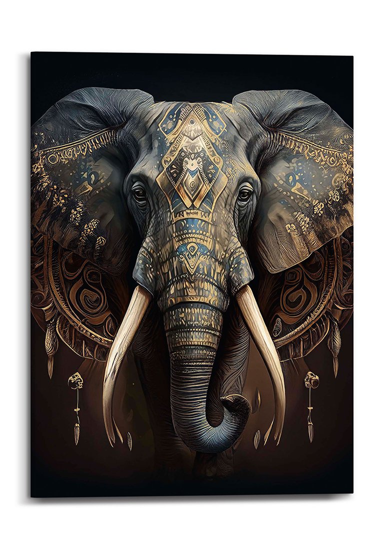 Orange Wallz DECORATED ELEPHANT