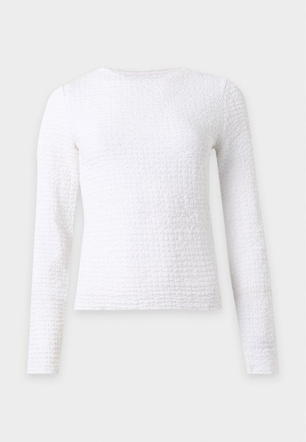Vero Moda VMZIA FUNNEL NECK - Long sleeved top - bright white
