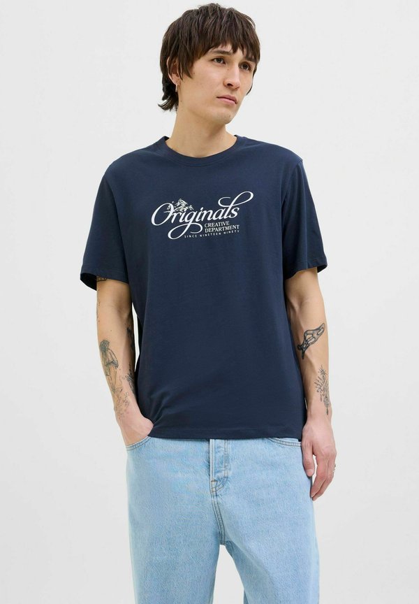 Jack & Jones Printed - Print T-shirt - navy blazer