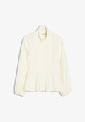 Bershka PEPLUM ZIP-UP - JACKET - Summer jacket - beige
