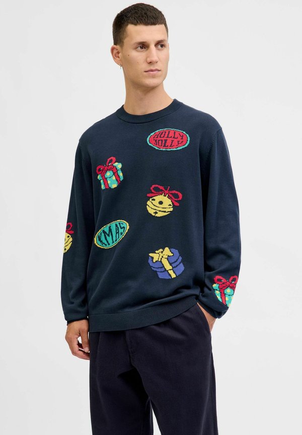 Jack & Jones Knitted X-mas Knitted - Jumper - sky captain