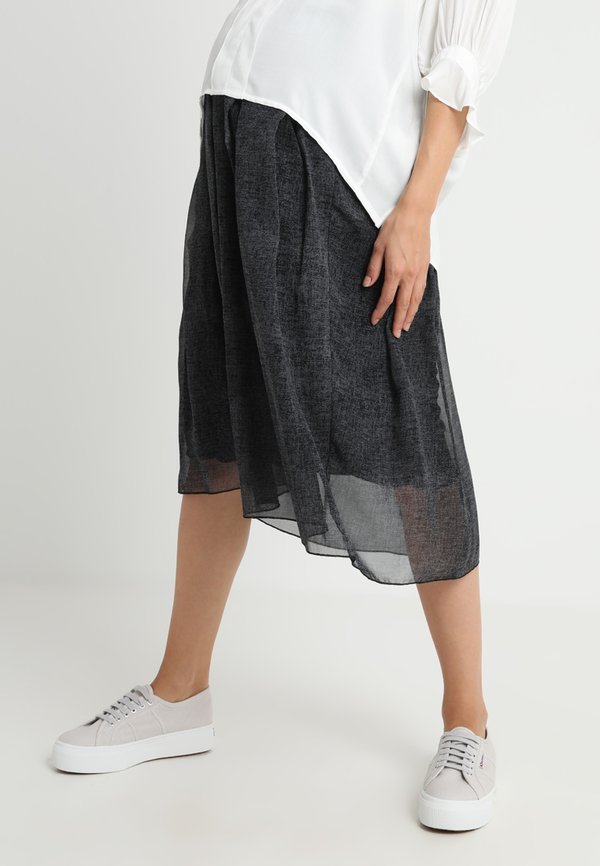 ohma! GEORGETTE MIDI SKIRT PRINTED IN FAKE CHEVIOT