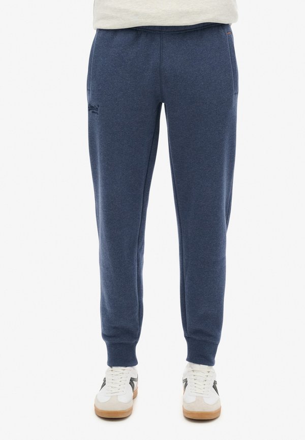 Superdry & Co ESSENTIAL LOGO JOGGERS - Tracksuit bottoms - heritage navy marl