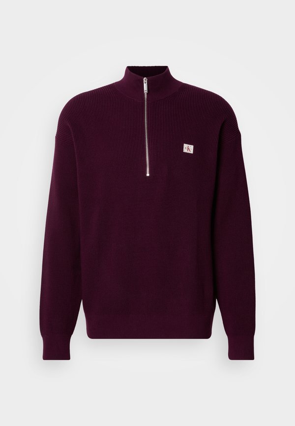 Calvin Klein Jeans QUARTER ZIP - Jumper - passion plum