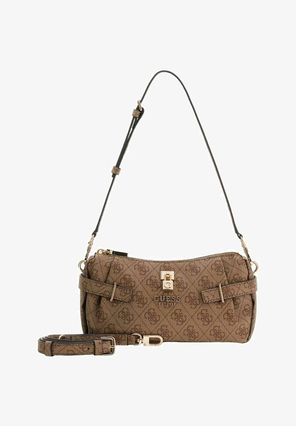 Guess YESBA MINI ZIP - Handbag - latte logo