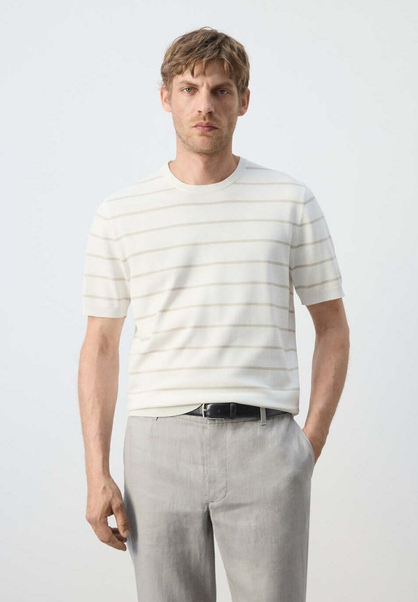 Mango ADULT - Print T-shirt - off-white