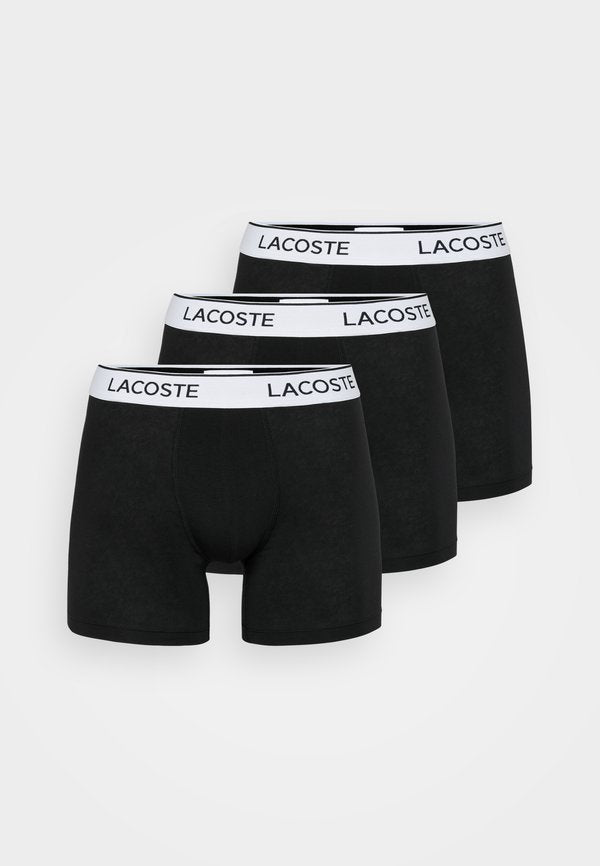 Lacoste LONGS 3 PACK - Boxer briefs - black