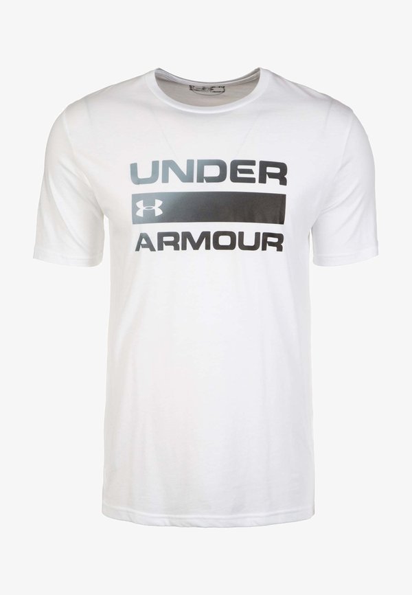 Under Armour TEAM ISSUE WORDMARK - Sports T-shirt - white