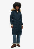 Superdry & Co LONGLINE FAUX FUR EVEREST COAT - Winter coat - eclipse navy