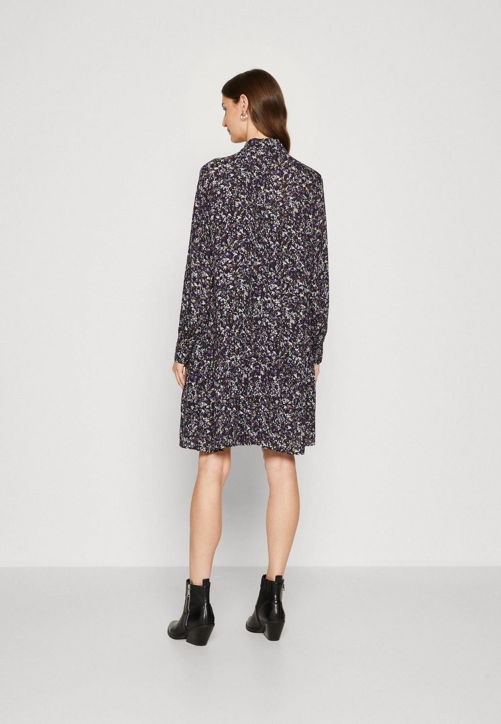 Marc O'Polo DRESS A SHAPE SHIRT STYLE VOLANT SKIRT LONG SLEEVE KENT COLLAR