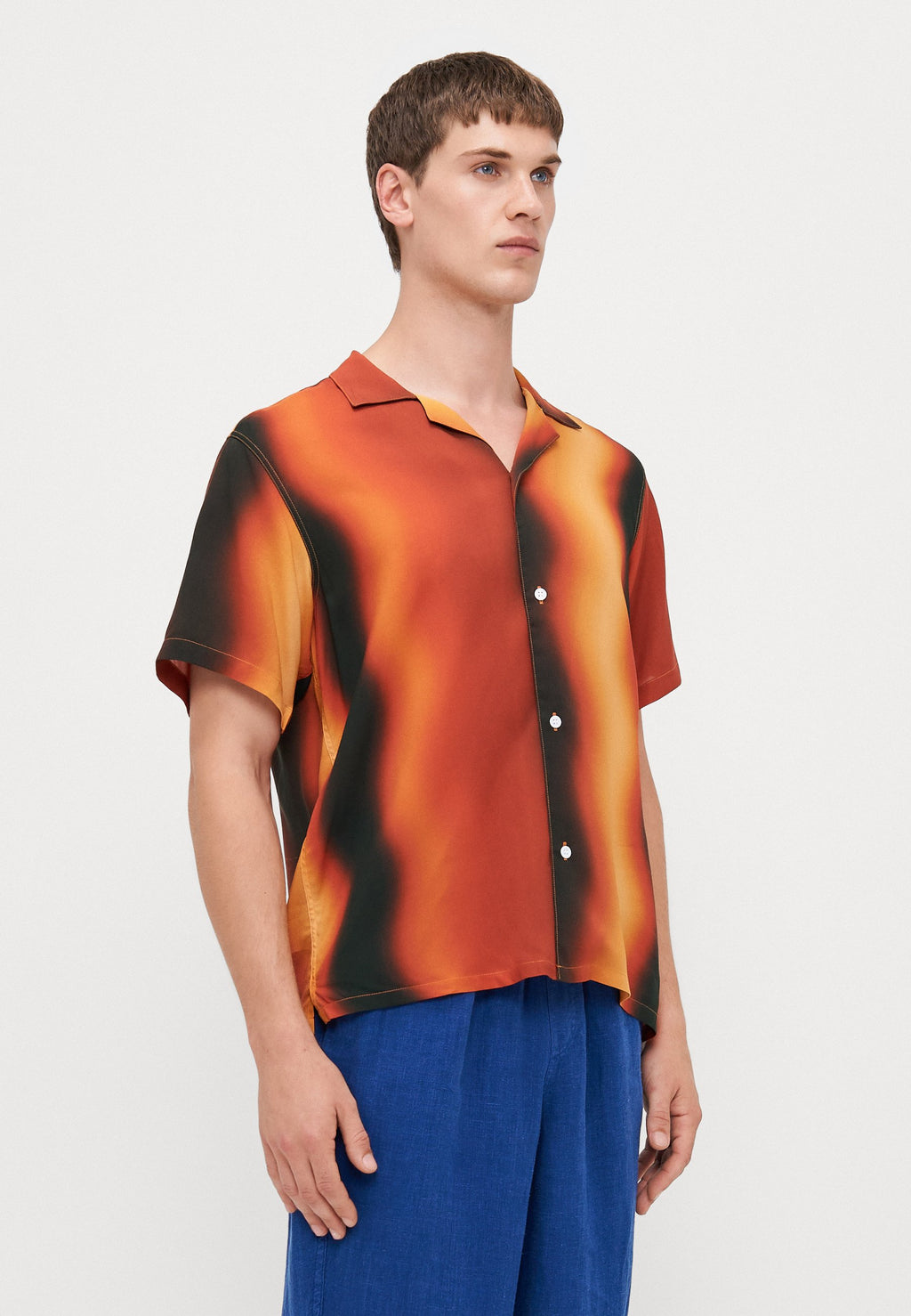 Bather MOLTEN PHASE TIE DYE PRINTED CAMP SHIRTS