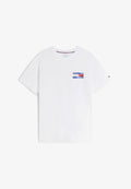 Tommy Hilfiger BRAND LOVE BACK FLAG GRAPHIC TEE - Print T-shirt - white
