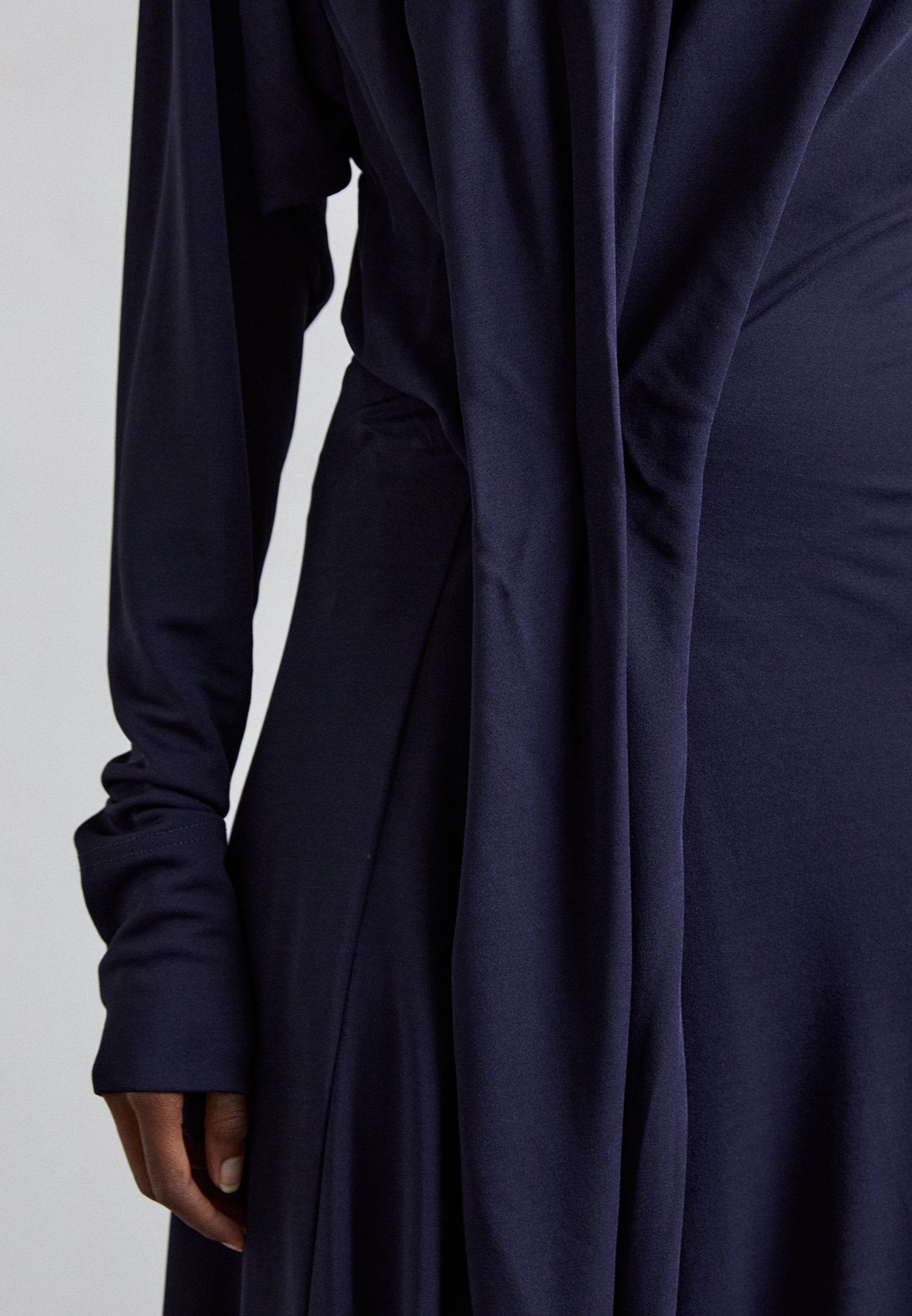 Victoria Beckham LONG SLEEVE DRAPED GOWN