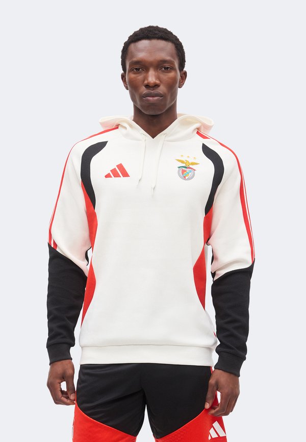 adidas Performance SL BENFICA TIRO26 COMPETITION HOODIE - Club wear - cloud white/red