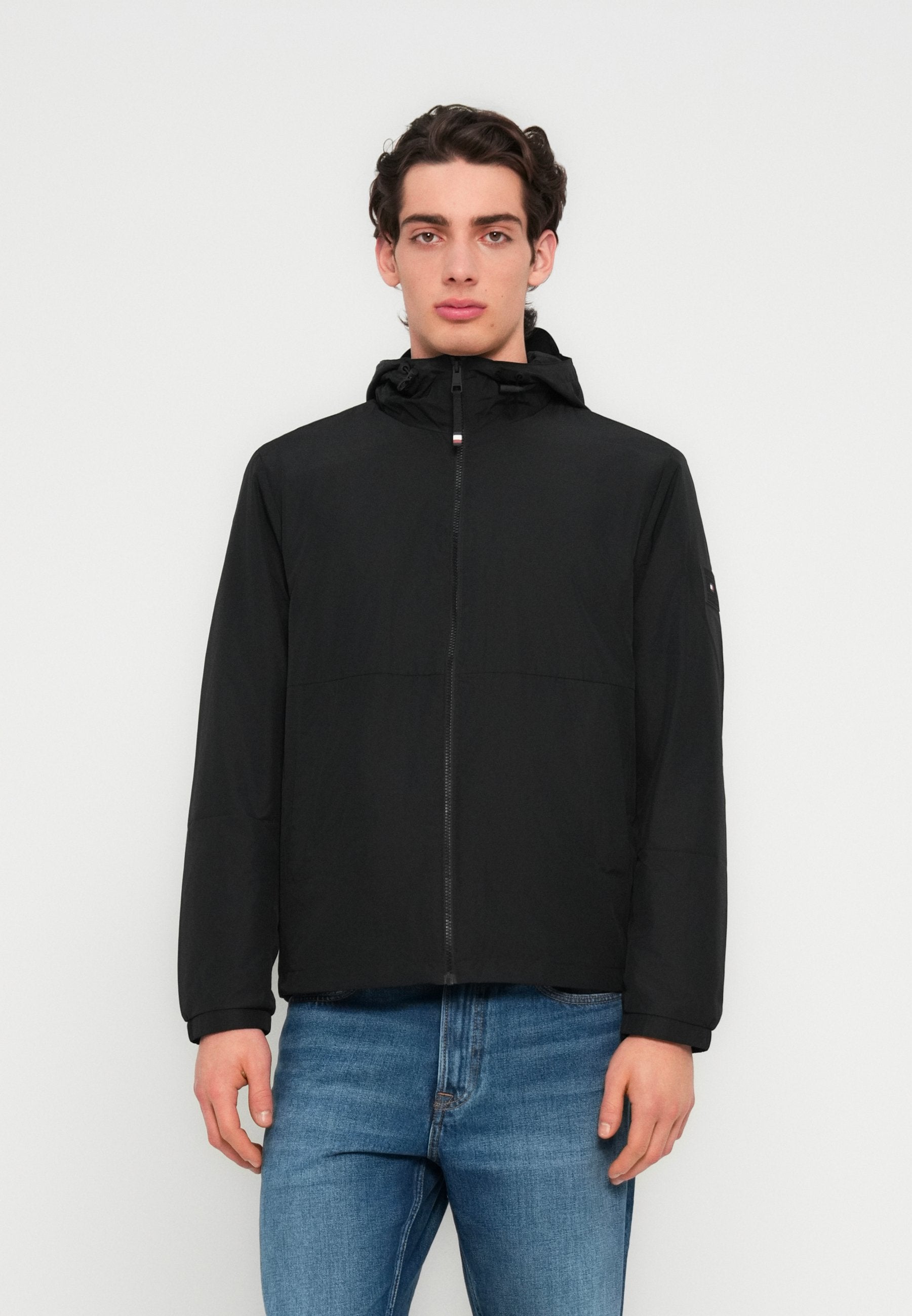 TONAL LOGO ZIP-THRU HOODED JACKET Media 3