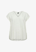 Vero Moda Curve T-SHIRT VMCTASSA TOP - Print T-shirt - snow white