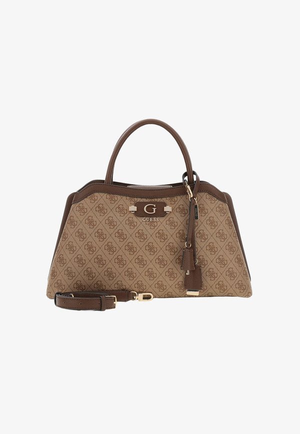 Guess LINDSEY UMHÄNGETASCHE - Handbag - mehrfarbig braun