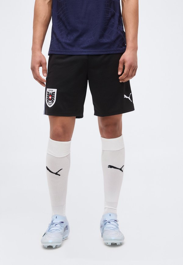 Puma AUSTRIA ÖFB TRAINING SHORTS POCKETS - National team wear - black/filtered ash