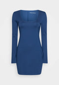 SPLIT CUFF PONTE SHORT DRESS - Abercrombie & Fitch - View 1