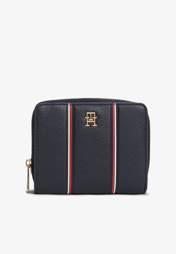Tommy Hilfiger HILFIGER ICON SIGNATURE ZIP-AROUND WALLET - Wallet - space blue