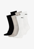 Puma 6 PACK - Sports socks - white/grey/black