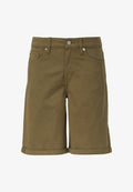 s.Oliver KAROLIN REGULAR FIT MID RISE - Denim shorts - olivgrün