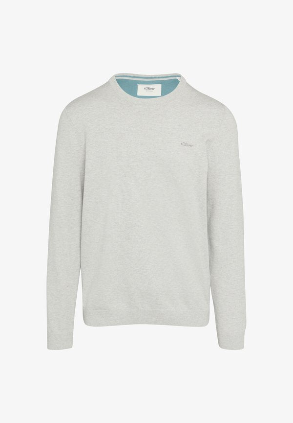 s.Oliver MIT LOGO-STICKEREI - Jumper - hellgrau