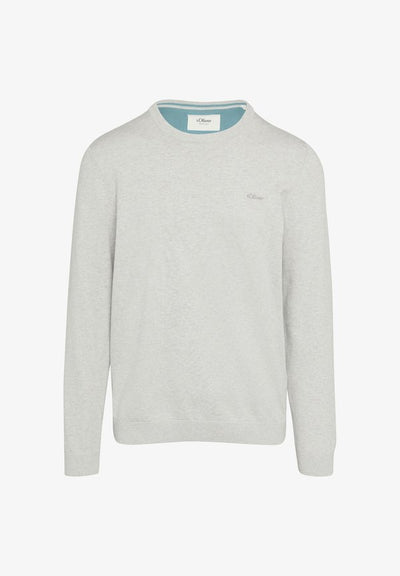 s.Oliver MIT LOGO-STICKEREI - Jumper - hellgrau
