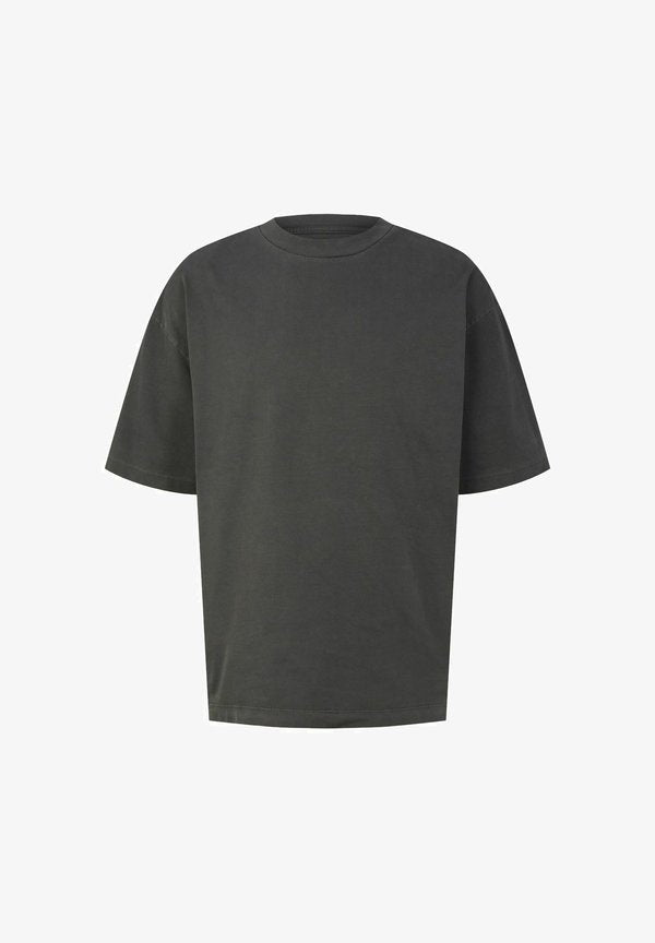 TOM TAILOR DROPPED SHOULDER  RUNDHALS - Basic T-shirt - schwarz