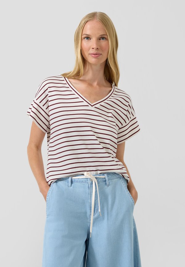 s.Oliver T-SHIRT - Print T-shirt - bordeaux