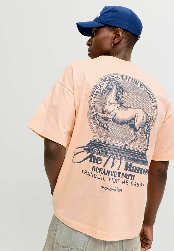 Jack & Jones T- - Print T-shirt - peach melba