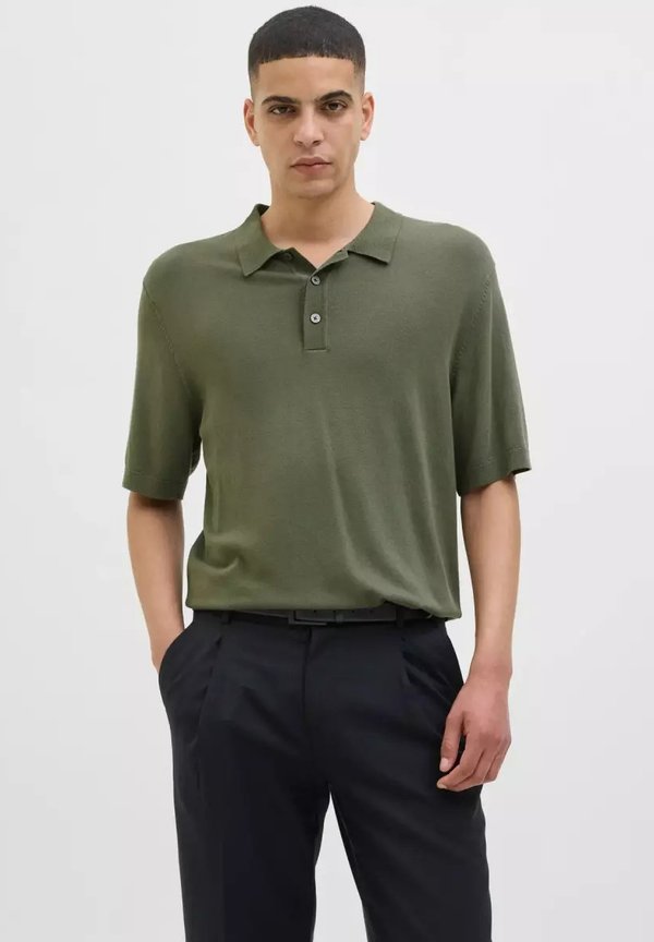Jack & Jones Knitted Plain Knitted - Polo shirt - verde