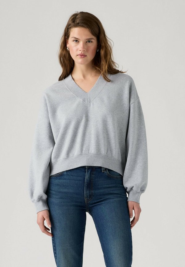 Levi's® VINTAGE VNECK SWEATSHIRT SILVER HEATHER - Sweatshirt - medium grey heather b b greys