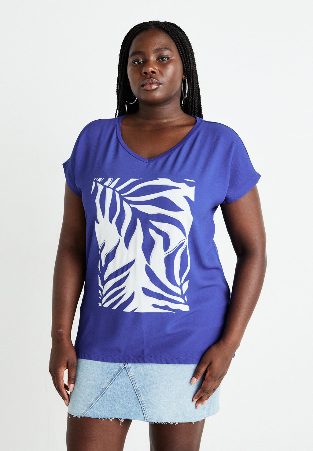 ONLY Carmakoma CARVIGGA O-NECK MIX TEE