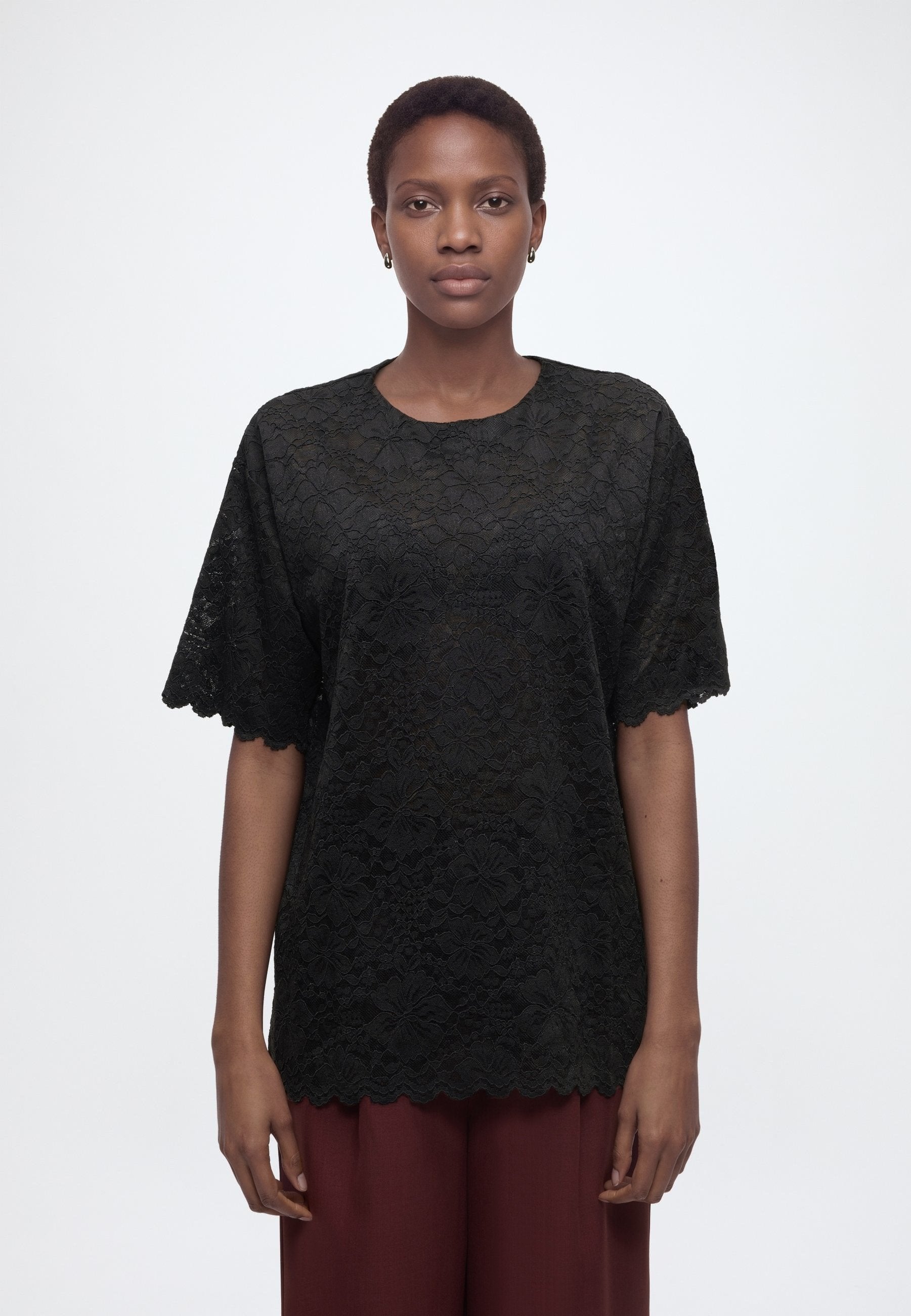 Rosemunde RWFIONA SS OVERSIZE LACE T-SHIRT