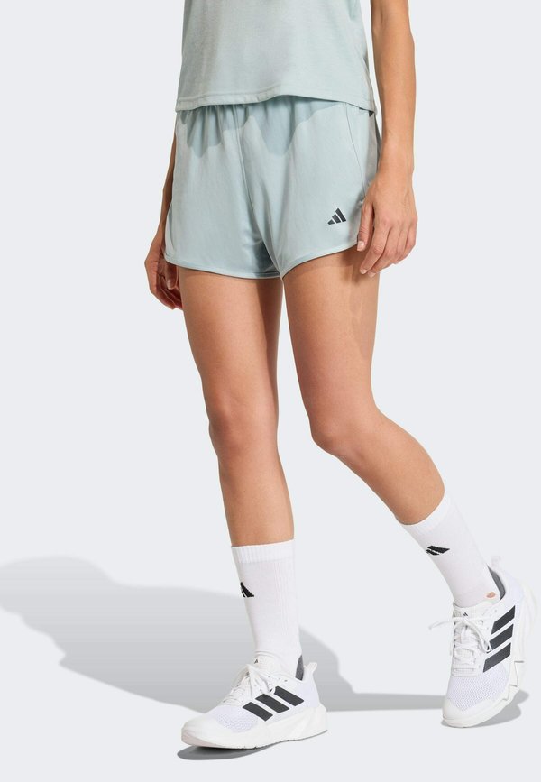 adidas Performance PACER ESSENTIALS KNIT HIGH RISE - Sports shorts - sage   white