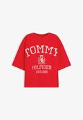 Tommy Hilfiger TOMMY HILFIGER CREST RELAXED OVERSIZED T-SHIRT - Print T-shirt - fire red