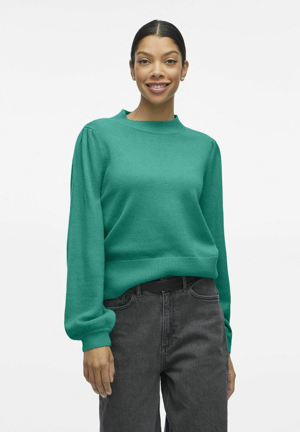 VILA VIRIL TURTLE-NK BALLOON L/S TOP - NOOS