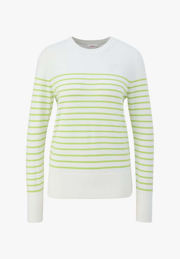 s.Oliver RINGEL MIT KLEINER STICKEREI - Jumper - limettengrün